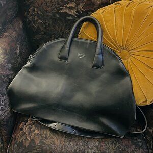matt & nat black vegan leather half circle tote bag